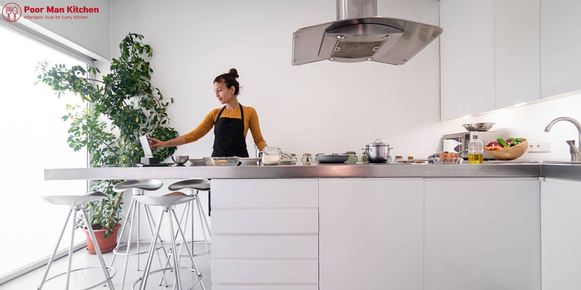 modern kitchen island smart lighting