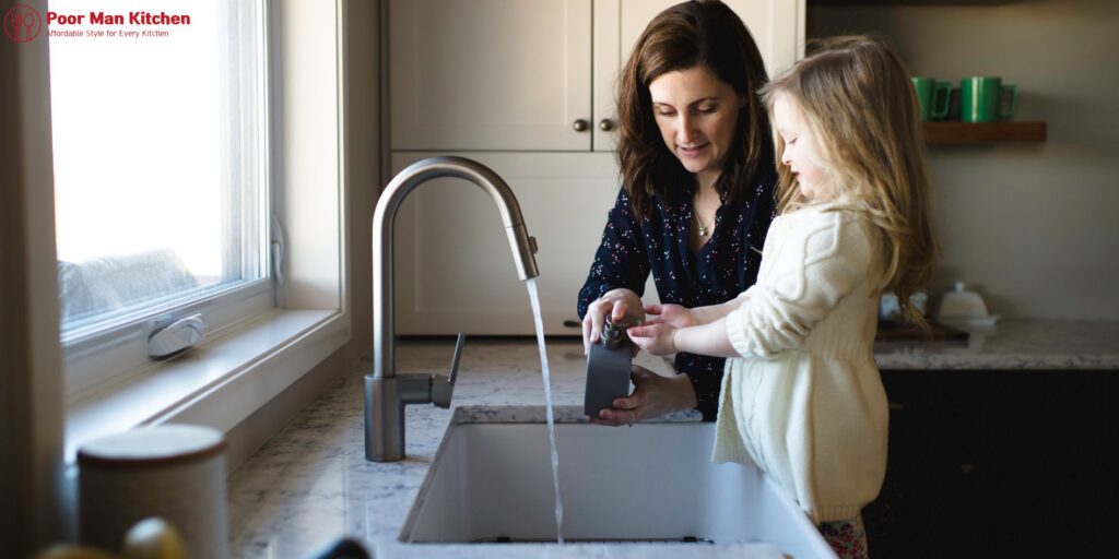 %Focus keyword% unlacquered brass kitchen faucet